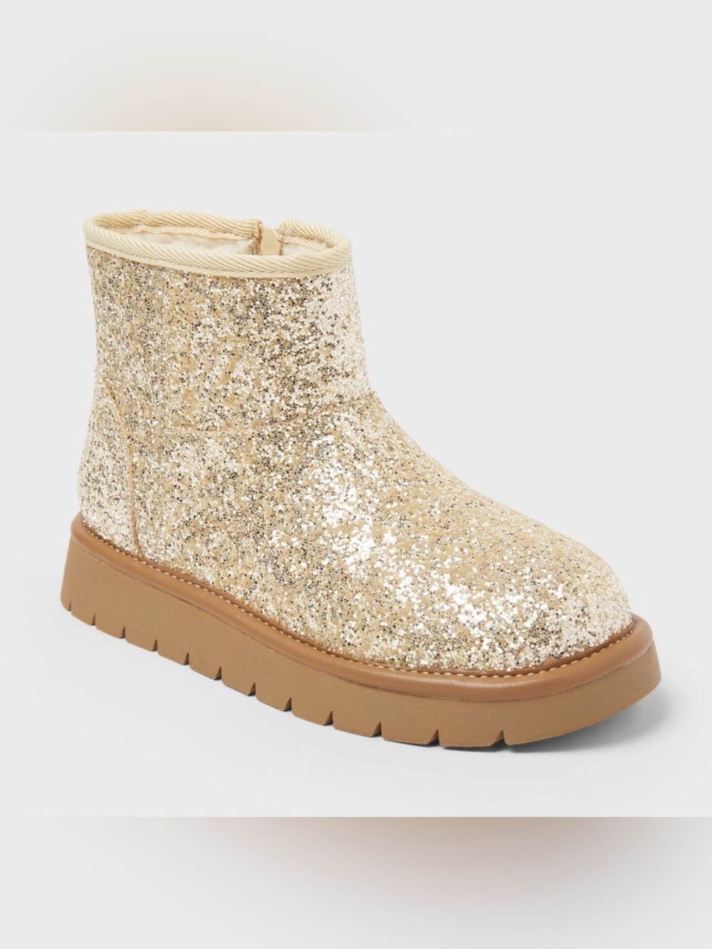 Cat & Jack Honor Gold Glitter Ankle Bootie - NWT - Multiple Sizes